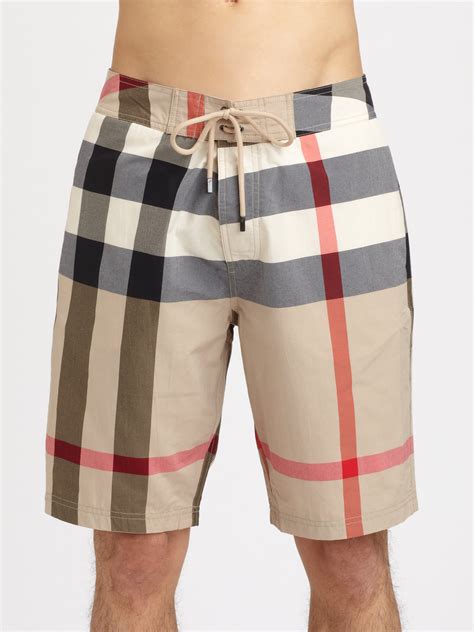 burberry check mens pants|burberry swimsuit men.